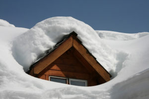 snow on roof