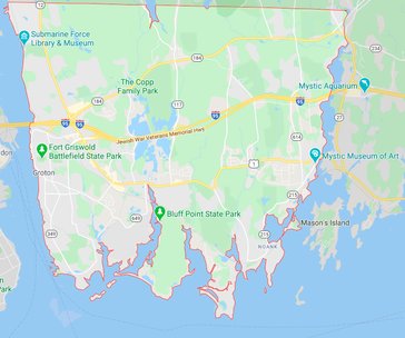 map of groton ct