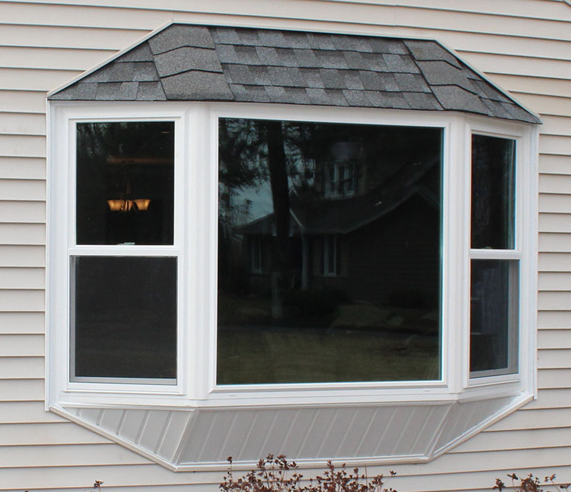 replacement bay window with double hung