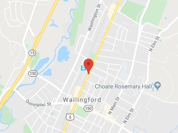 Map of the Wallingford CT area