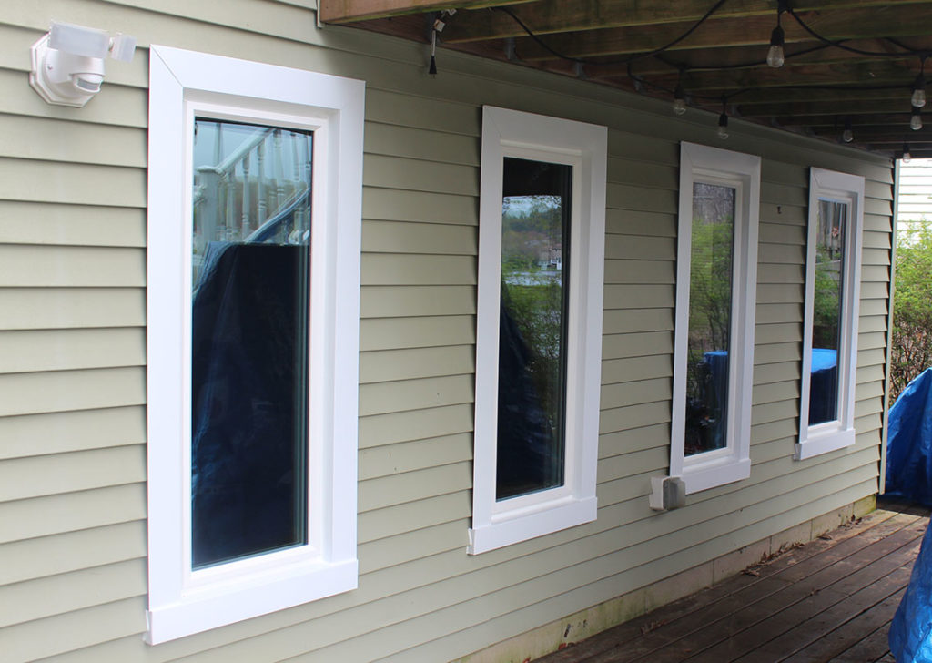 vinyl casement windows installed by AWS in the Middlesex county area