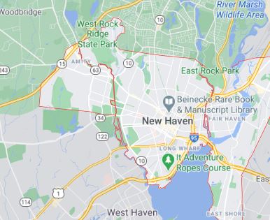 Map of New Haven Connecticut