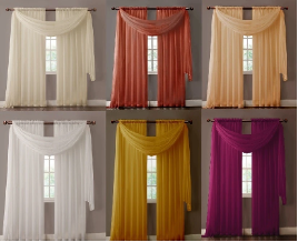 curtains of different colors