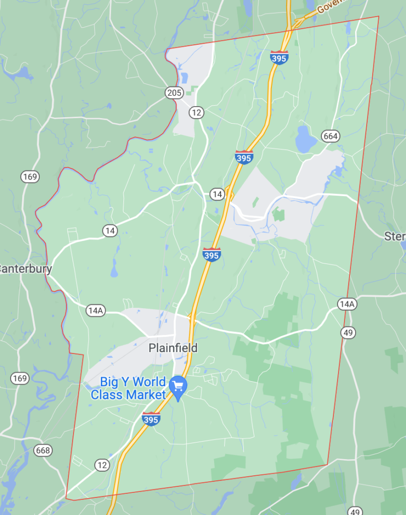 Google Map screenshot of Plainfield