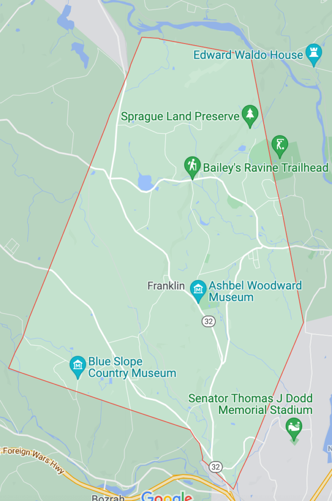 Google map screenshot of Franklin CT