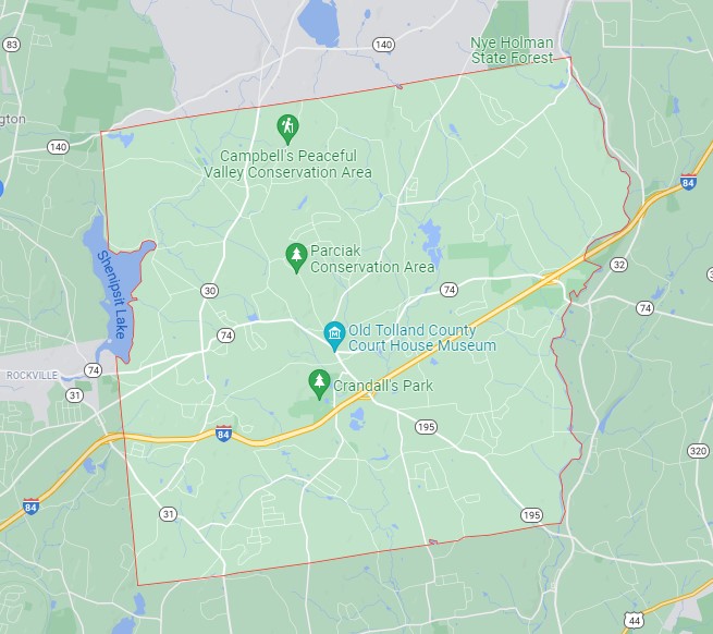 Replacement Windows in Tolland, CT map