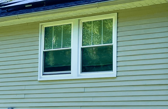 Double hung window on columbia house