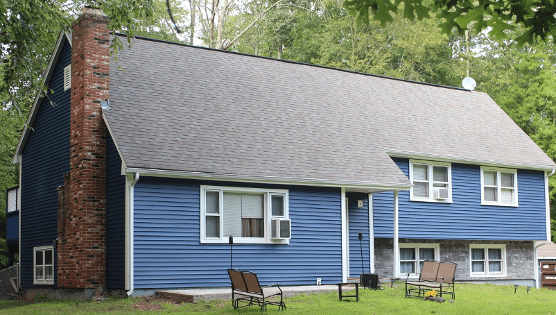 Front and side of Mansfield home