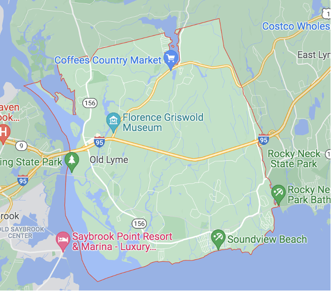 Google Map of Old Lyme