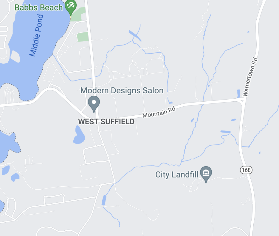Google map of the West Suffield, CT area